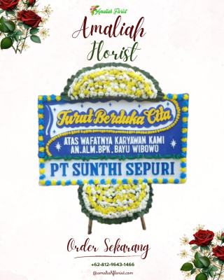Papan Bunga Duka di Beber